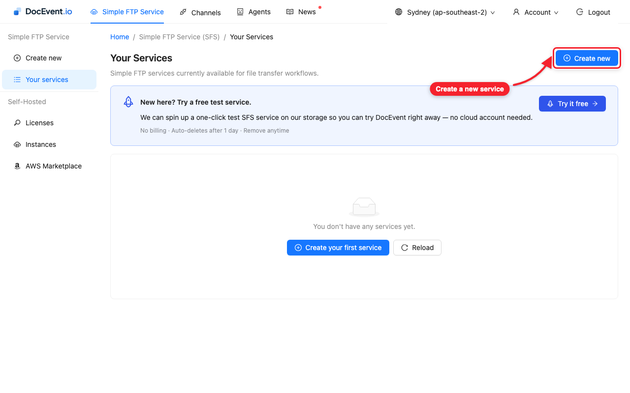 The Your Services page